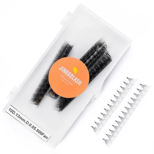 Miniatura 14 de Extensiones de pestañas 500 Promade 4D a 16D, no prefabricadas, abanicos de pestañas ultra de 0.03/0.05/0.003 in de grosor, pestañas rizadas C D