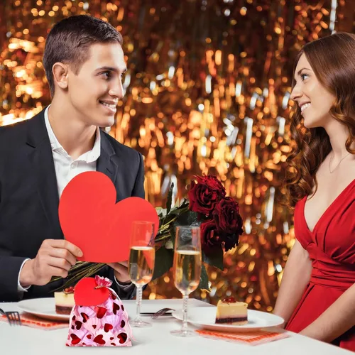 Miniatura 6 de Windyun 300 bolsas de regalo para el día de San Valentín, bolsas de dulces de San Valentín, bolsa con cordón de corazón, regalos para el día de San
