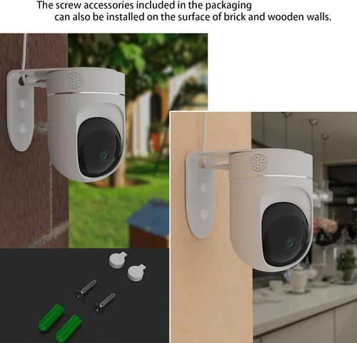 Miniatura 5 de Teccle Soporte de pared adhesivo para Eufy Indoor Cam E220 P24, sin taladrar sin herramientas, instalación sin daños