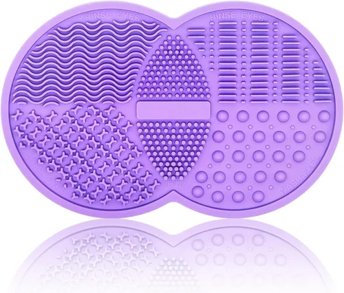 Miniatura 5 de Alfombrilla de silicona para brochas de maquillaje, limpiador de brochas de maquillaje, tapete de limpieza de brochas de maquillaje con ventosa