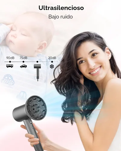 Miniatura 4 de CONFU Secador de Pelo, Secador de Pelo de Seco Rápido de 110000 RPM con Difusor Magnético y Concentrador, Secador de Pelo Iónico Profesional Ligero