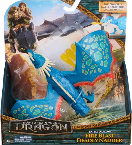 Dragons - DreamWorks, How to Train Your, Battle Dragons: Fire Launching Deadly Nadder, 10" Action Figure, Toys for Girls Ages 3 (Spin Master 6072591)