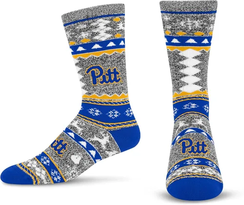 Miniatura 3 de For Bare Feet Ugly Holiday Sweater Crew Sock NCAA