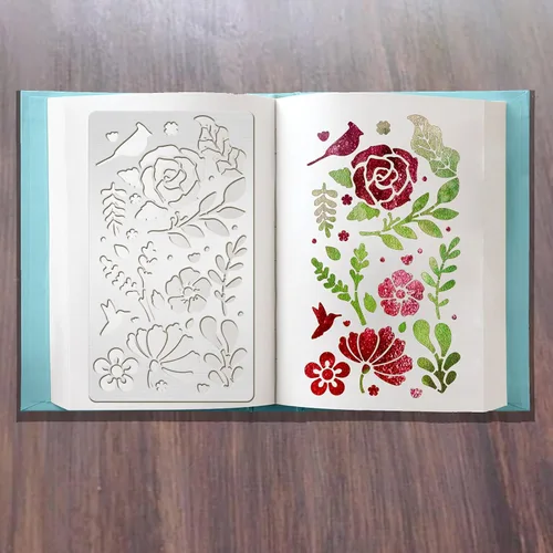 Miniatura 4 de BENECREAT 4 plantillas de metal con números del alfabeto de 4 x 7 pulgadas, plantilla de acero de 4 estilos para tallado de madera, dibujos