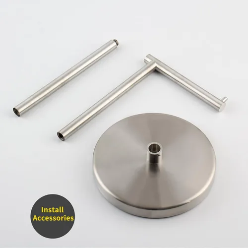 Miniatura 4 de GERZWY Soporte de papel higiénico de pie SUS 304 Acero inoxidable Pedestal a prueba de herrumbre Soporte de rollo de papel de baño Soporte de piso