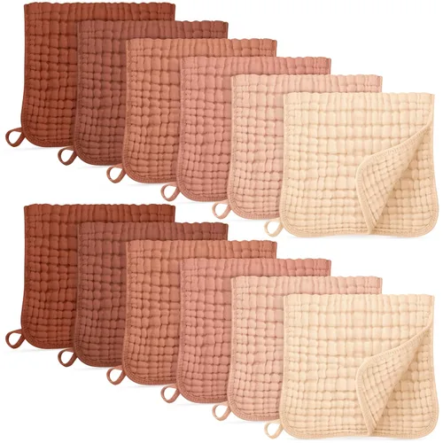 Miniatura 19 de Unnivoll Paños de muselina para eructos para bebé, 100% algodón, para niños y niñas, grandes, 20 x 10 pulgadas, extra suaves y absorbentes, paquete