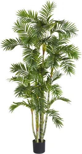 Miniatura 4 de Nearly Natural Árbol de seda de palmera areca de 4 pies
