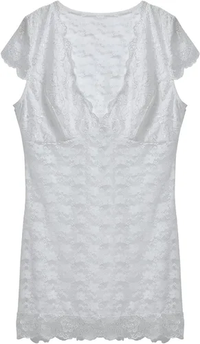 Miniatura 3 de Ropa interior de encaje floral para mujer, para dormir, talla grande, de malla