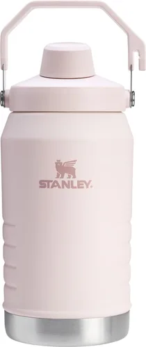 Stanley IceFlow - Jarra de flujo rápido con asa, 64 onzas, tapa de boquilla en ángulo giratoria, a prueba de fugas para viajes y deportes, acero