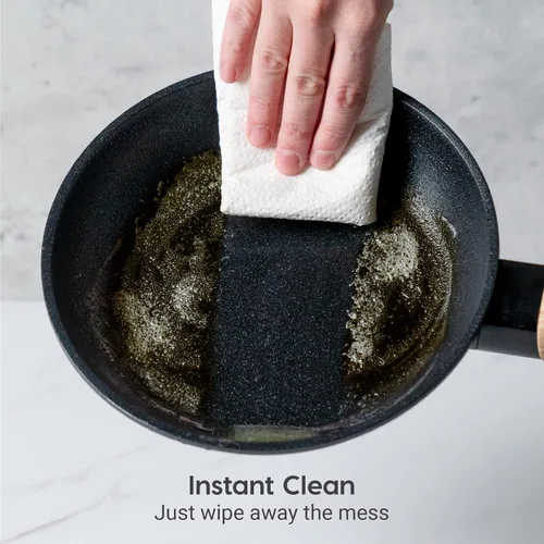 Miniatura 4 de IRIS USA, Inc. Sartén antiadherente de aluminio fundido con mango suave al tacto, sartén de 11 pulgadas