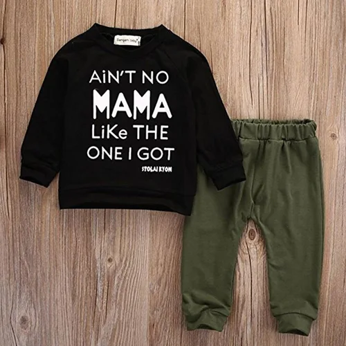 Miniatura 3 de Conjunto de ropa de otoño e invierno para bebé, conjunto de ropa estampada con pantalones de 0 a 3 años