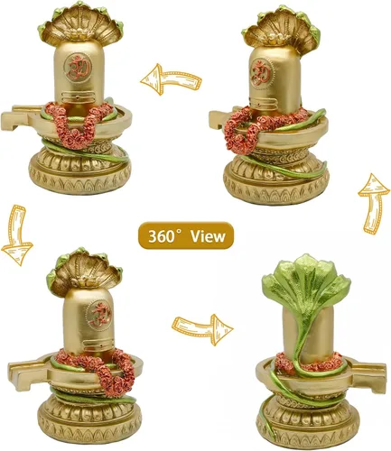 Miniatura 3 de alikiki Dios hindú Shiva Lingam Estatua - India Templo Mandir Murti Señor Ídolo Templo indio Pooja Artículo Puja Escultura Religiosa Diwali Regalos