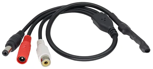 Miniatura 10 de Micrófono CCTV Dispositivo de recogida de cable de audio Micrófono para exteriores CCTV RCA Micrófono de vigilancia DVR Preamplificador de alta