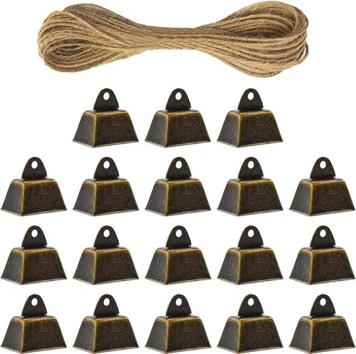 18 campanas de cobre de 1 pulgada de vaca, caballo, oveja, campanas de pastoreo de bronce vintage para cascabeles para evitar pérdidas, accesorios