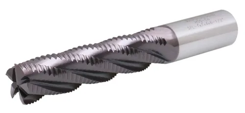 Miniatura 21 de Accusize Industrial Tools Fresa de Extremo de Desbaste M42 8% Cobalto TiAlN Diente Estándar, 3/4'' por 3/4'' por 1-5/8'' Longitud Flt, 1102-0034