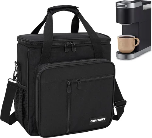 Bolsa de transporte para cafetera compatible con Keurig K-Mini o K-Mini Plus, bolsa de almacenamiento portátil para cafetera de una sola porción con