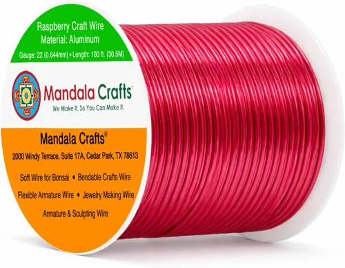 Miniatura 219 de Mandala Crafts - Alambre de aluminio anodizado de 8 calibre para hacer joyas - 9.75 m de alambre flexible negro colorido - Flexible para bonsái