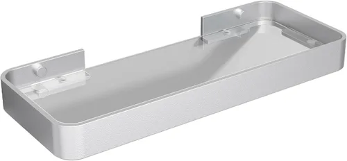 Miniatura 23 de Danpoo Estante de Pared Pequeña de 8 Pulgadas, Vidrio Templado Transparente con Marco de Aluminio Negro Mate – Elegante Organizador Flotante