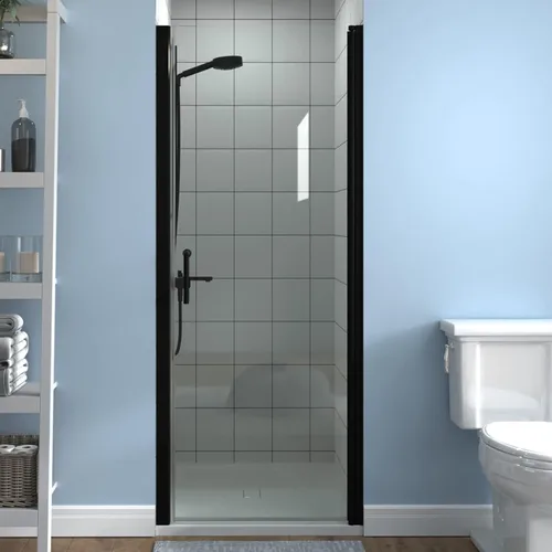 Miniatura 31 de ExBrite Puerta de ducha pivote sin marco de 34-35.5 pulgadas de ancho x 72 pulgadas de alto, puertas de ducha pivotantes de vidrio transparente