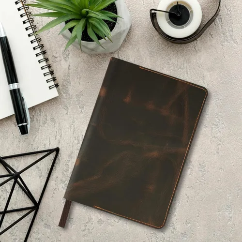 Miniatura 8 de Funda de diario de cuero A5, funda de diario recargable para Moleskine grande, funda de cuaderno de cuero hecha a mano, funda de diario A5