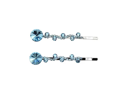 Miniatura 13 de Faship Un par de pinzas para el cabello AB con diamantes de imitación de alta calidad, 2 pines