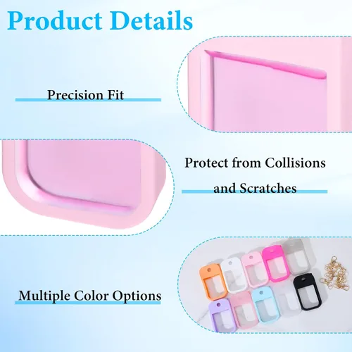 Miniatura 3 de Funda de silicona para limpieza de manos, funda protectora con llavero para niebla eléctrica y niebla brillante, 1 onza líquida, accesorio de spray