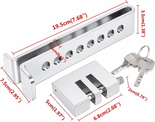 Miniatura 7 de General - Cerradura de embrague de freno antirrobo para automóvil, cerradura de seguridad de acero inoxidable resistente, cerradura de pedal