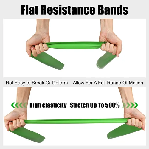 Miniatura 2 de Bandas de Resistencia Planas para Fisioterapia y Rehabilitación, Pilates, Yoga, Bandas Elásticas de Látex para Entrenamiento de Resistencia