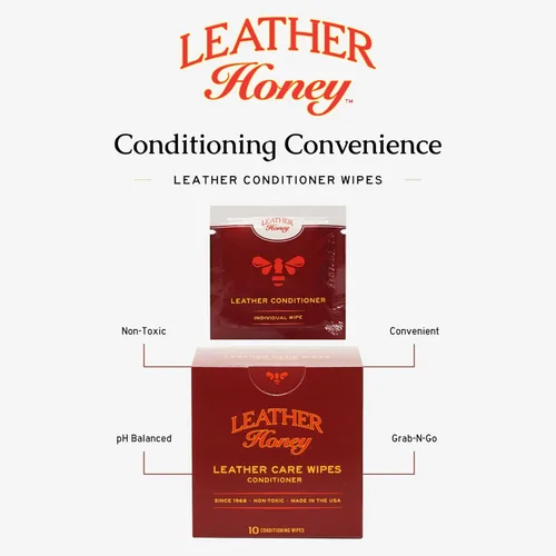 Miniatura 4 de Toallitas Acondicionadoras Leather Honey: Restaura el Cuero Sobre la Marcha. Protege y Acondiciona Cualquier Color de Sofás de Cuero, Asientos
