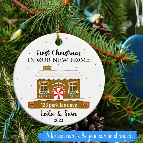 Miniatura 2 de Adorno de primera Navidad en nuestro nuevo hogar, adorno personalizado para el primer hogar de Navidad 2026, regalo de recuerdo de casa para parejas