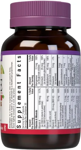 Miniatura 2 de Bluebonnet Nutrition Ladies One - Cápsula vegetal orgánica, alimentos integrales, K2, energía, vitalidad, sin OMG, sin gluten, soja y leche, Kosher