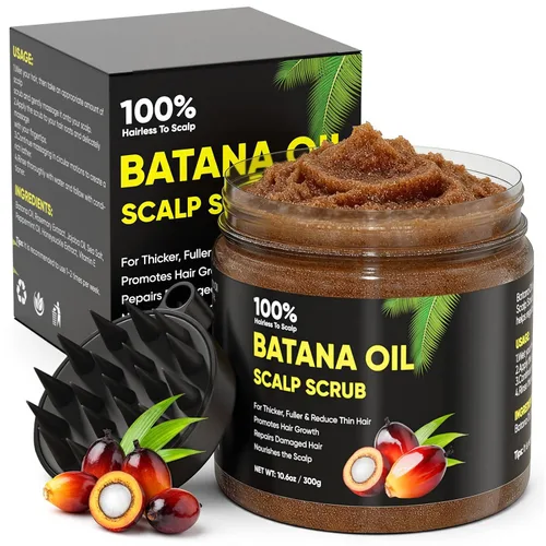 Miniatura 9 de Batana Oil Exfoliante para el crecimiento del cabello, batana orgánica para nutrir el cabello con romero, aceite de cuero cabelludo promueve