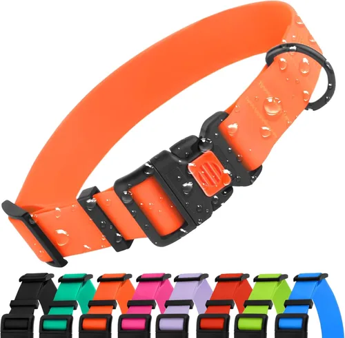 Miniatura 9 de CollarDirect Collar de perro impermeable - Collar de silicona, plástico, resistente al olor, fácil de limpiar, para perros grandes, medianos y Verde
