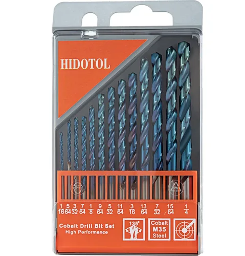 Miniatura 9 de HIDOTOL Juego de brocas de cobalto, 15 unidades + 6 piezas gratis, brocas M35 de alta velocidad para metal endurecido, acero inoxidable, hierro