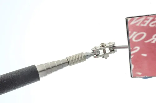 Miniatura 8 de SE Espejo rectangular telescópico de 33 pulgadas con mango de agarre de cojín, ajustable, giratorio de 2 x 3.5 pulgadas para automóviles, inspección