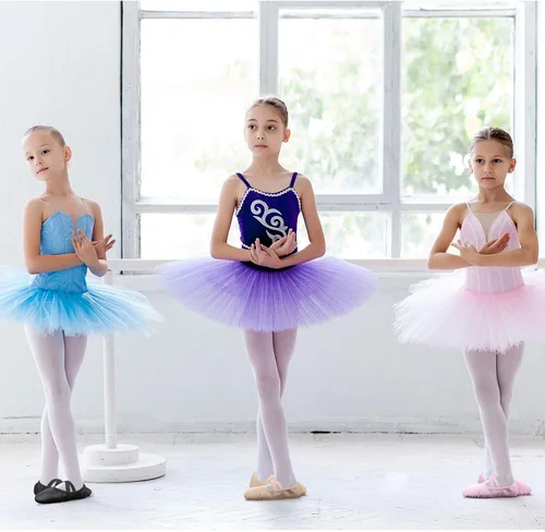Miniatura 7 de SATINIOR 3 pares de zapatos de ballet para niñas pequeñas zapatillas de baile de cuero suave 3 colores zapatos de baile para niños pequeños