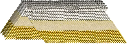 Miniatura 9 de Clavos para Enmarcar de 34-30 Grados, 4 Tamaños (2"+2-1/2"+3.0" con Anillo+3-1/2" Lisos), Clavos de Tira de Cinta de Papel Galvanizados por