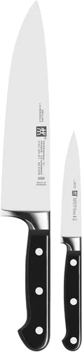 ZWILLING Professional S - Juego de cuchillos de chef alemán afilados de 2 piezas, fabricado en una fábrica alemana propiedad de la empresa con acero
