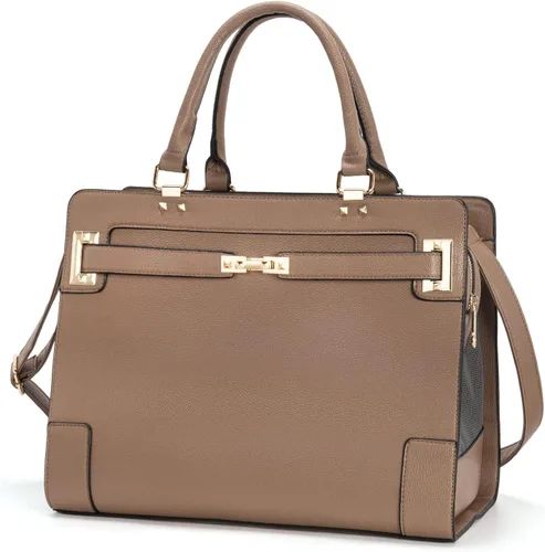 Miniatura 11 de Bolso transportador de mascotas de moda para perros y gatos, bolso de cuero suave para perros pequeños, cachorros y gatos, aprobado por la aerolínea