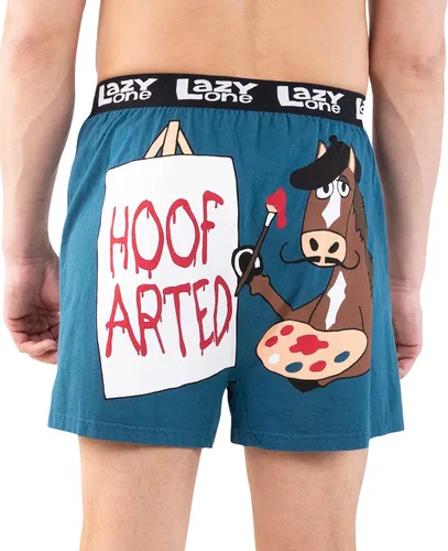 Miniatura 106 de Lazy One Divertidos boxers de animales, ropa interior humorística, novedosos pantalones cortos, regalos de broma para hombres