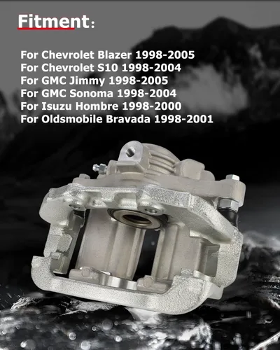 Miniatura 2 de cciyu Ensamblaje de pinza de freno trasero izquierdo con soporte 18B4712 para Chevy para blazer/para S10, para GMC para Jimmy/para Sonoma