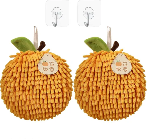 Miniatura 13 de Juego de 2 toallas de mano de felpilla mullidas para colgar, suaves, absorbentes, de secado rápido, para baño y cocina, toallas de mano suaves