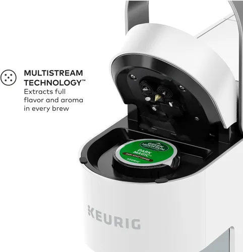 Miniatura 3 de Keurig - Cafetera K-Slim de una sola porción con cápsulas K-Cup, tecnología MultiStream, 3 tamaños de preparación, diseño delgado y elegante, Blanco