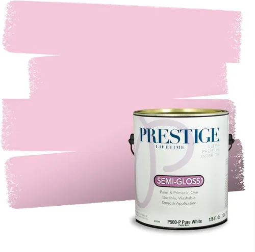 Miniatura 310 de Prestige Paints Pintura exterior e imprimación en uno, 1 galón, plano, coincidencia comparable de Valspar* Amber Rose*