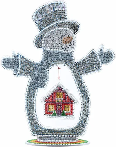 Miniatura 7 de YEESAM Art Kit de pintura de diamantes de imitación para árbol de Navidad, luminoso, árbol de Navidad y mesa de Papá Noel, 10.6 pulgadas, decoración
