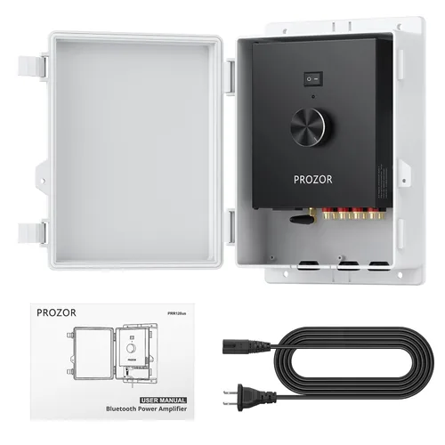 Miniatura 8 de PROZOR Amplificador de potencia Bluetooth 5.1 para altavoces al aire libre, amplificador Bluetooth de 4 canales para altavoces, amplificador