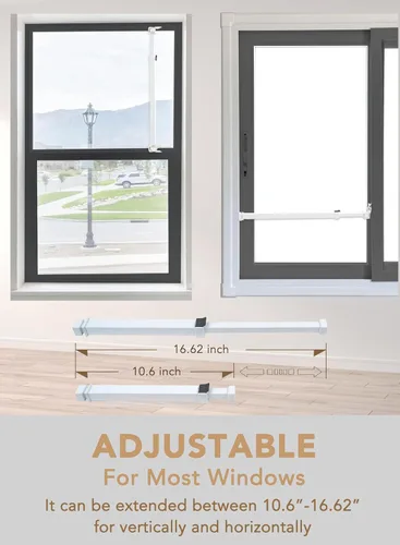 Miniatura 4 de Greatim GT-DB005 - Cerradura de ventana de seguridad para el hogar, cerradura de ventana de emergencia, a prueba de niños, sistema de bloqueo