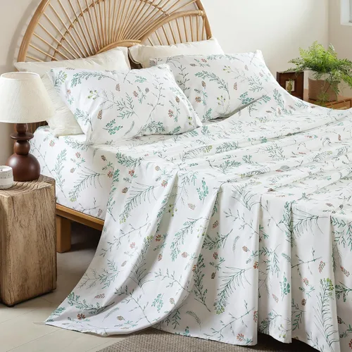 Miniatura 26 de Whitney Home Textile - Juego de sábanas tamaño King, sábanas de microfibra suaves de hotel tamaño King, bolsillo extra profundo, juegos de sábanas
