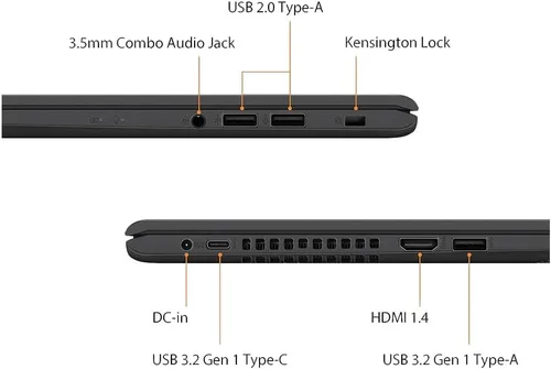 Miniatura 4 de ASUS VivoBook F1500EA F1500EA-WB51 Indie - Laptop negro, i5-1135G7, 8GB, 256GB PCIe SSD, FHD Full HD de 15.6" (1920x1080), Intel Iris Xe, Windows 11