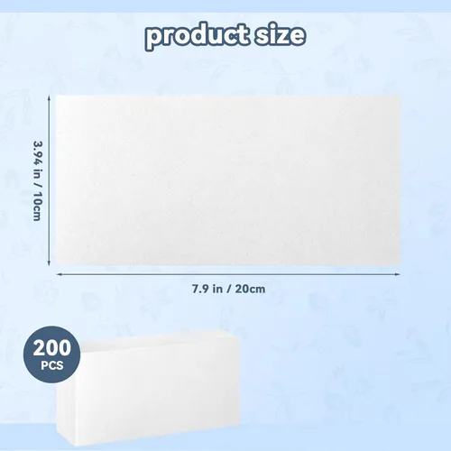 Miniatura 2 de Norme 200 piezas de 4 x 8 pulgadas de respaldo estabilizador de bordado para gorras y sombreros, máquina de corte de 3 onzas, hojas precortadas